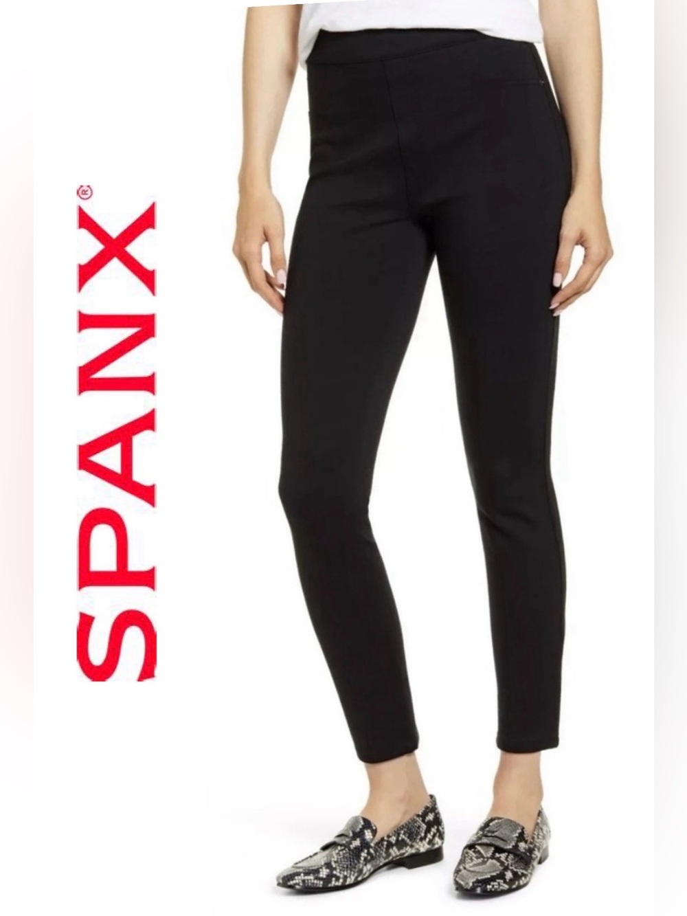 Spanx Women’s Sz XL The Perfect Black Ponte Shaping Ankle Pant